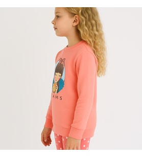 Kız Çocuk let Your Dream Yazılı Kız Baskılı Uzun Kollu Pijama takımı - 1-2 YAŞ / Somon