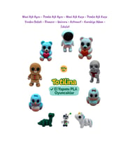 10lu Set Ayı -kuş -voodoo Bebek - Dinazor - Unicorn - Astranot - Kurabiye Adam - Iskelet