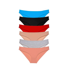 6 adet Süper Eko Set Likralı Kadın Slip Külot