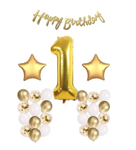 Yaş Balon Happy Birtday Doğum Günü Süsleme Seti-
