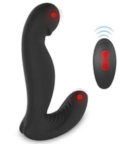 Fastieshop Uzaktan Kumandalı Şarjlı  Vajinal Klitoris ve Prostat Vibratörü (Siyah)