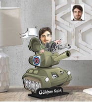Kişiye Özel 2 Boyutlu Asker Erkek  Ahşap Biblo-3