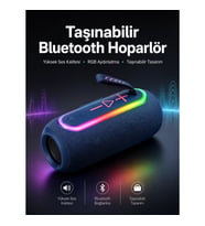 Mey İthalat® Kablosuz Bluetooth Hoparlör Uzun Pil Ömrü Taşınabilir