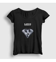 Presmono Kadın Siyah Love Shot Exo T-Shirt 61642tt
