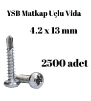 Yıldız Silindir Başlı 4.2x13 YSB Matkap Uçlu Akıllı Vida 2500 Adet