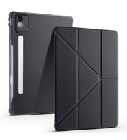 Lenovo Idea Tab Pro 12.7 TB-373FU Uyumlu Kılıf Zore Tri Folding Kalem Bölmeli Standlı Kılıf (Siyah)