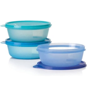 Tupperware Şekerpare 600Ml 3Lü Saklama Kapları Mavi