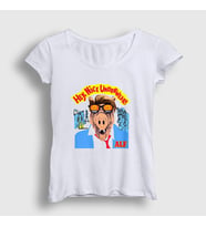 Presmono Kadın Beyaz Hey Nice Underwear Alf T-Shirt 447471tt
