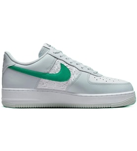 Nike Air Force 1 '07 Unisex Leather Hakiki Deri Sneaker Erkek Ayakkabı Beyaz Yeşil Swoosh