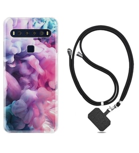 TCL 10L 10 Plus 10SE 20E 20SE 30 L7 Kılıf Boyun Askılı Silikon Pink Cloud 1305