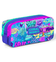 Coral High İki Bölmeli Kız Çocuk Lavanta Grafiti Kalem Çantası Kalemlik