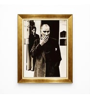 Tablore Mustafa Kemal Atatürk Retro Portre Altın Çerçeveli Kanvas Tablo