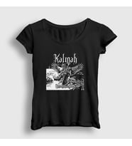 Presmono Kadın Siyah Seventh Kalmah T-Shirt 89173tt