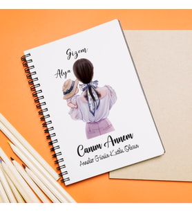 Anneler Günü Tasarımlı Defter Kişiye Özel