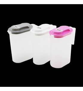Ölçekli Şeffaf Plastik Sürahi 1500 ml Renkli Kapak