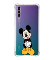 Huawei P20 Pro  Köşe Korumalı Antişok Kapak Mickey Mouse Tasarımlı Şeffaf  Kılıf