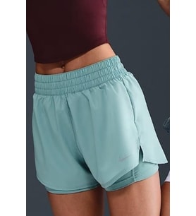 Nike One Dri Fit High Rise 8cm 2 in1 Loose Fit Shorts 2 Kadın Bol Kesim Taytlı Yüksek Bel Antrenman Şortu Yeşil