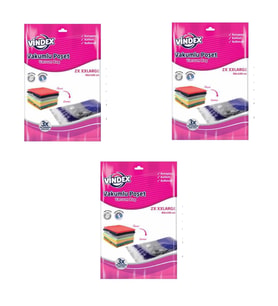 Vindex Vakumlu Giyisi Yastık Yorgan Saklama Torbası Poşeti Hurç - XX Large -80x100 Cm. -2'li 3 Paket
