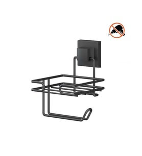 Tekno Tel EF-275 Yapışkanlı Yedekli Tuvalet Wc Kağıtlık Siyah