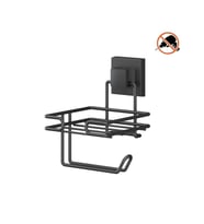 Tekno Tel EF-275 Yapışkanlı Yedekli Tuvalet Wc Kağıtlık Siyah