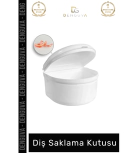 #DişKabı Şeffaf Protez Diş Saklama Kabı Hijyenik Dayanıklı Plastik Geniş Kutusu Büyük Boy 1 Adet