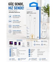 Kalemhane 60w Typ c 1m Şarj Kablosu