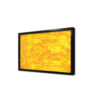 Sarı Soyut Çerçeveli Mdf Tablo