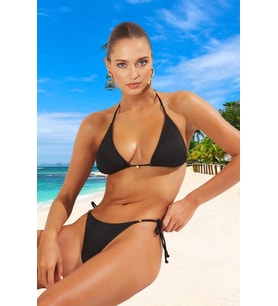Modern Üçgen Bikini Takımı Ergonomik Kesim Hızlı Kuruyan Premium Kalite Plaj Ve Havuz İçin