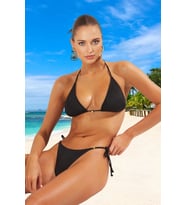 Modern Üçgen Bikini Takımı Ergonomik Kesim Hızlı Kuruyan Premium Kalite Plaj Ve Havuz İçin