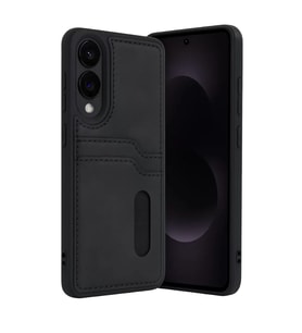 S25 Edge Sara Kartvizitli Deri - Siyah