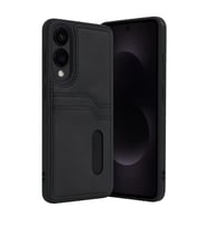 S25 Edge Sara Kartvizitli Deri - Siyah