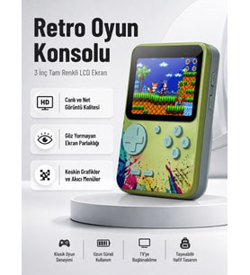 3 İnç Renkli Ekranlı Taşınabilir El Konsolu – G5 Modeli
