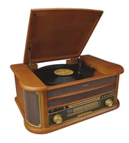 Mikado Nostalgia MN-P325 DÖNENCE Pikap Ahşap 2X5W Stereo Spk MP3 Çalar USB-Radyo-CD-Kaset -BT Müzik
