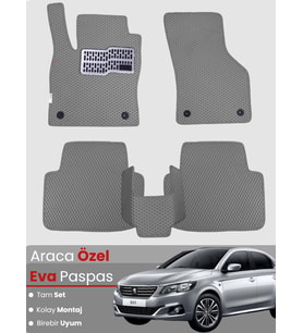 PEUGEOT 301 (2012-2025) Uyumlu EVA Paspas Tam Set–Araca Özel,Oto Paspas,Kolay Montaj