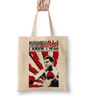 Muhammed Ali Boks Bez Çanta Uzun Saplı