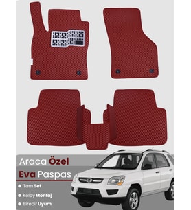 KİA SPORTAGE (2004-2010) Uyumlu EVA Paspas Tam Set–Araca Özel,Kolay Montaj,Su Geçirmez