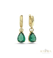 Peridot Damla Taşlı Altın Küpe AHK11