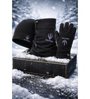 Bere Eldiven Boyunluk Kış Seti Single Sword Unisex Polar (Siyah)