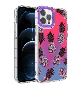 iPhone 12 Pro Max Kılıf Renkli Desenli Sert Silikon Korn Kılıf NO6