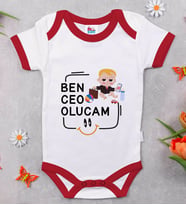 BK Kids Ceo Olucam Tasarımlı Kırmızı Bebek Body Zıbın-1