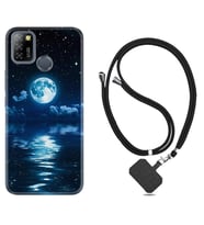 INFINIX Smart 4 5 6 Zero 8 S5 Pro Kılıf Boyun Askılı Silikon Night Moon 1133