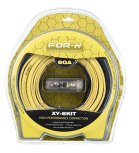 For-X Profesyonel Oto Anfi Kablo Seti Xy-6kıt 6ga (Siyah)