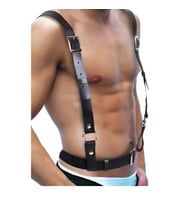 Deri Harness Aksesuar, Şık Erkek Harness (Kırmızı)