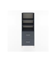 Hyperion Dolap 3 Raflı 2 Çekmeceli 60x44x163 Antrasit-Antrasit
