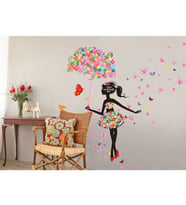 cosy home gift Çocuk Ve Bebek Ev Odası Pvc Ev Dekor Kreş Balerin Kız Sihirli 3d Kelebekler Duvar Sticker