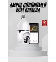 Wifi Güvenlik Kamerası 360 Derece Dönebilen Harekete Duyarlı Gece Görüşlü Ampul