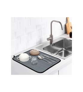 Bulaşık Kurutma Matı Bulaşık Matı 35x45 (Gri)
