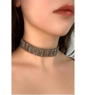 FULL KRİSTAL TAŞLI İŞLEME CHOKER TASMA KOLYE