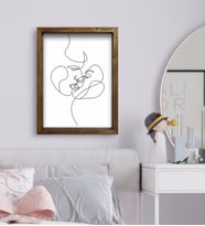 BK Gift Yatak Odası Konseptli Doğal Masif Ahşap Çerçeveli Tablo-79