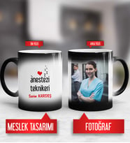 Anestezi Teknikeri Kupa Bardak Sihirli Fotoğraflı